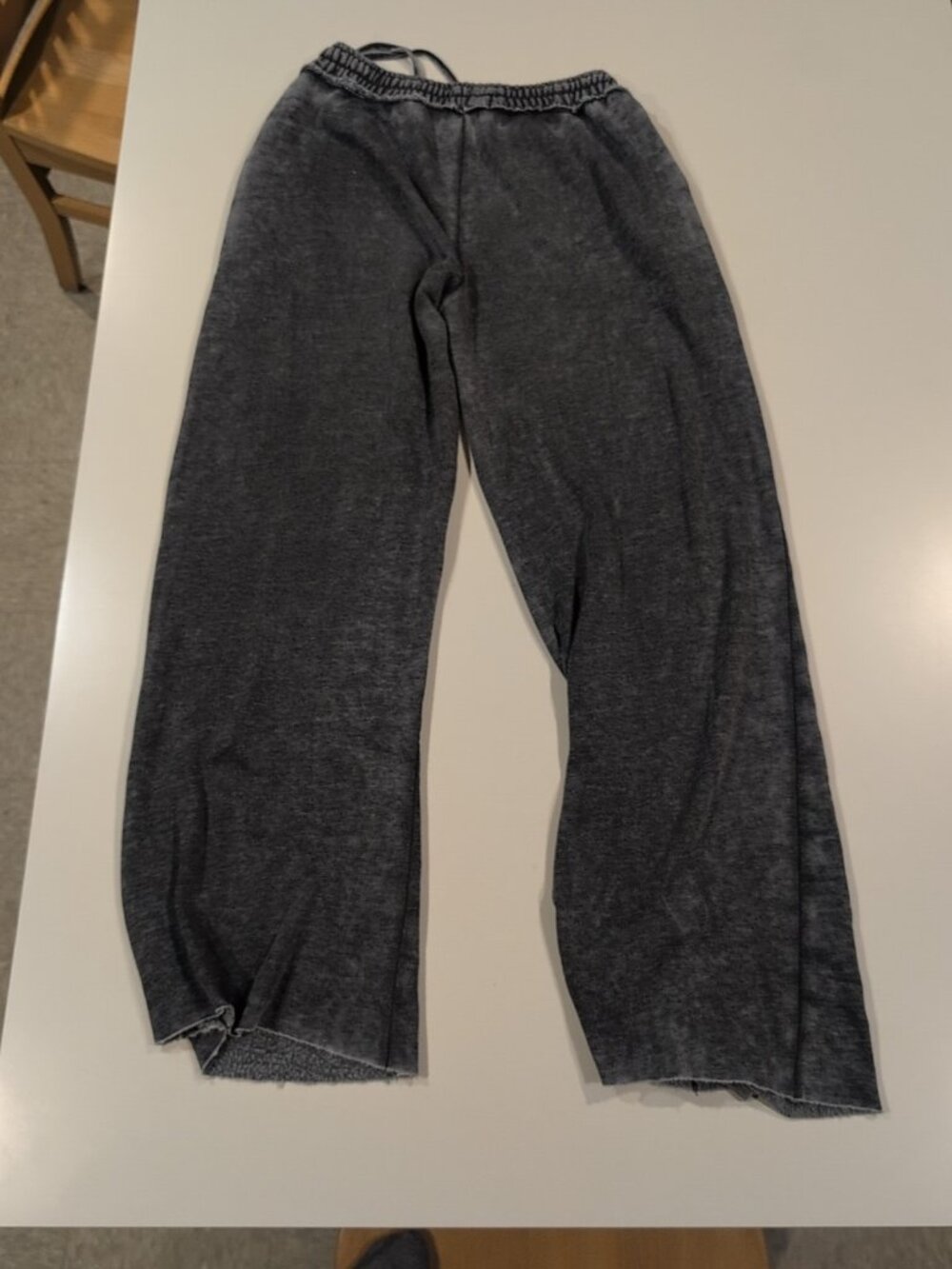Like An Angel Pants Womens M Straight Leg Faded Sweatpants Solid Pockets - Picture 7 of 9